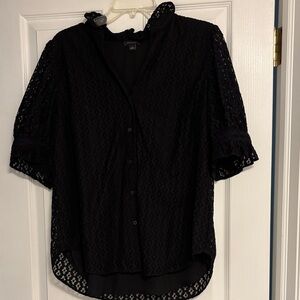 Ann Taylor Black Lace Blouse